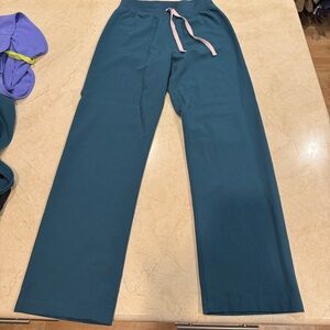 Figs Deep Teal Livingston scrub pants